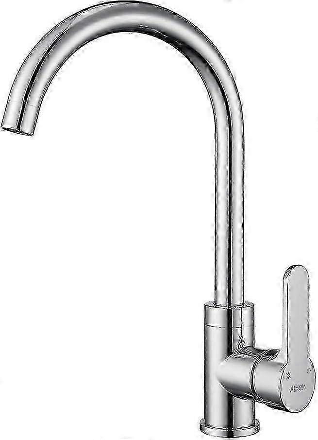 With 360° rotatable single handle kitchen mixer and hot and cold adjustable tap