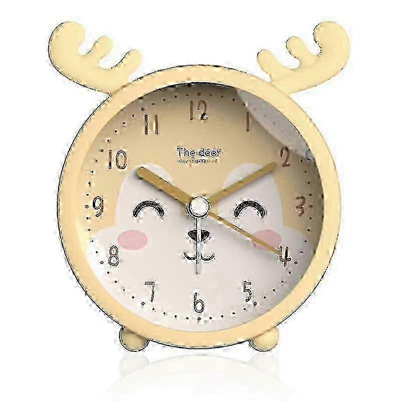 "Alarm Clock Children's Girls Children's Alarm Clock Analogue Without Ticking Loud Alarm Clock With" f54