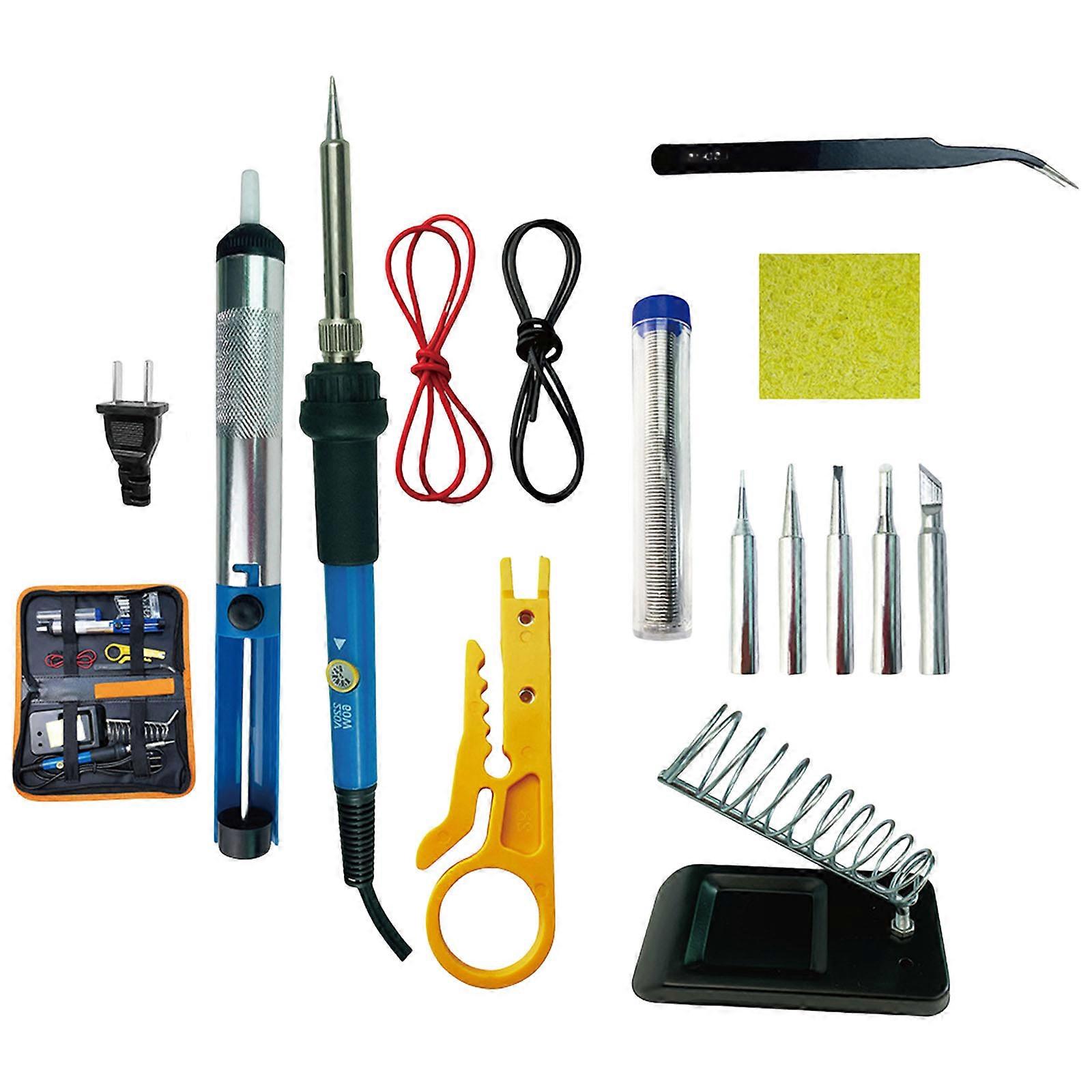 Electric Soldering Iron 60W Adjustable Constant Temperature 200-450℃ Fast Heat Portable Soldering Iron Station Multicolor