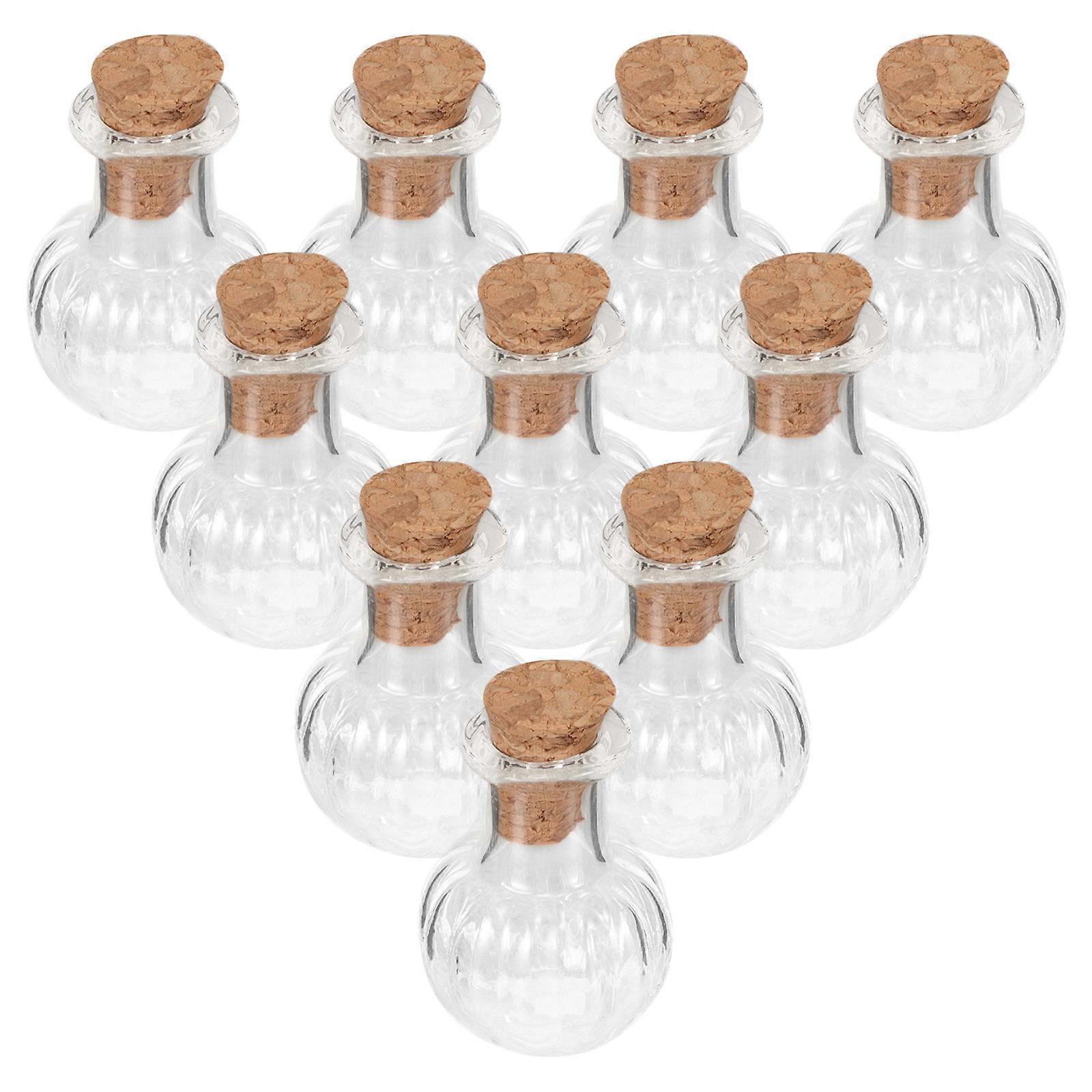 Small Glass Bottles With Corks For Diy Projects And Miniature 10Pcs