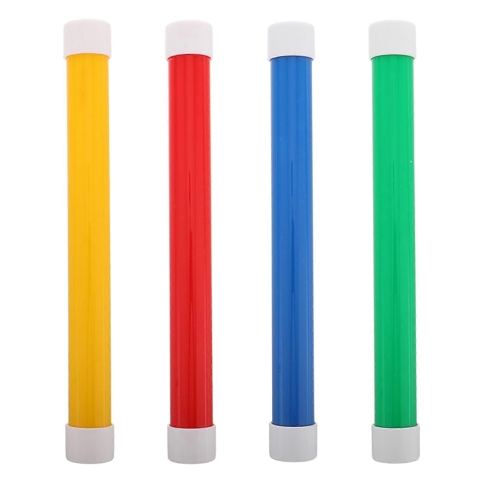 Sensory Training Rods Relay Sticks for Running Use 4Pcs with Assorted Colors