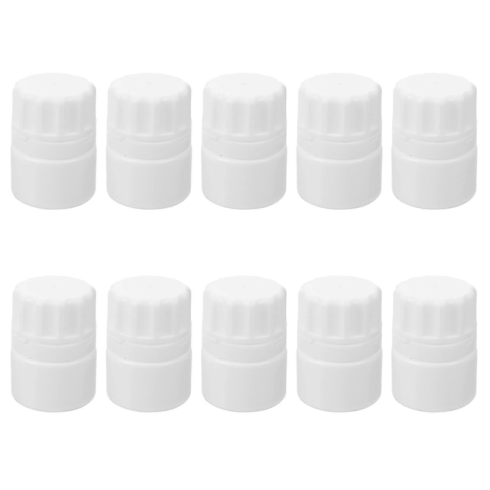 Plastic Medicine Container for Storage with Screw Caps 10Pcs Portable