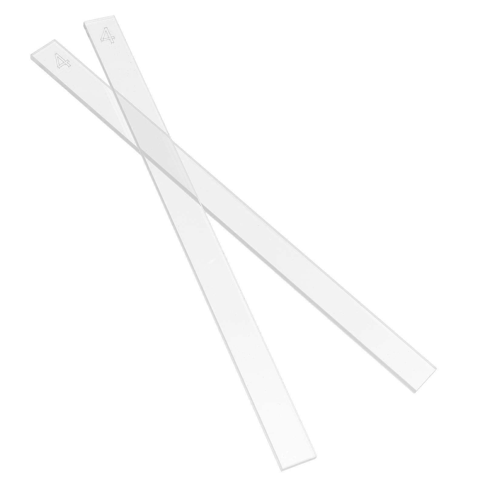 Baking Dough Thickness Control Ruler for Cookie Measurement 2Pcs Acrylic Tool