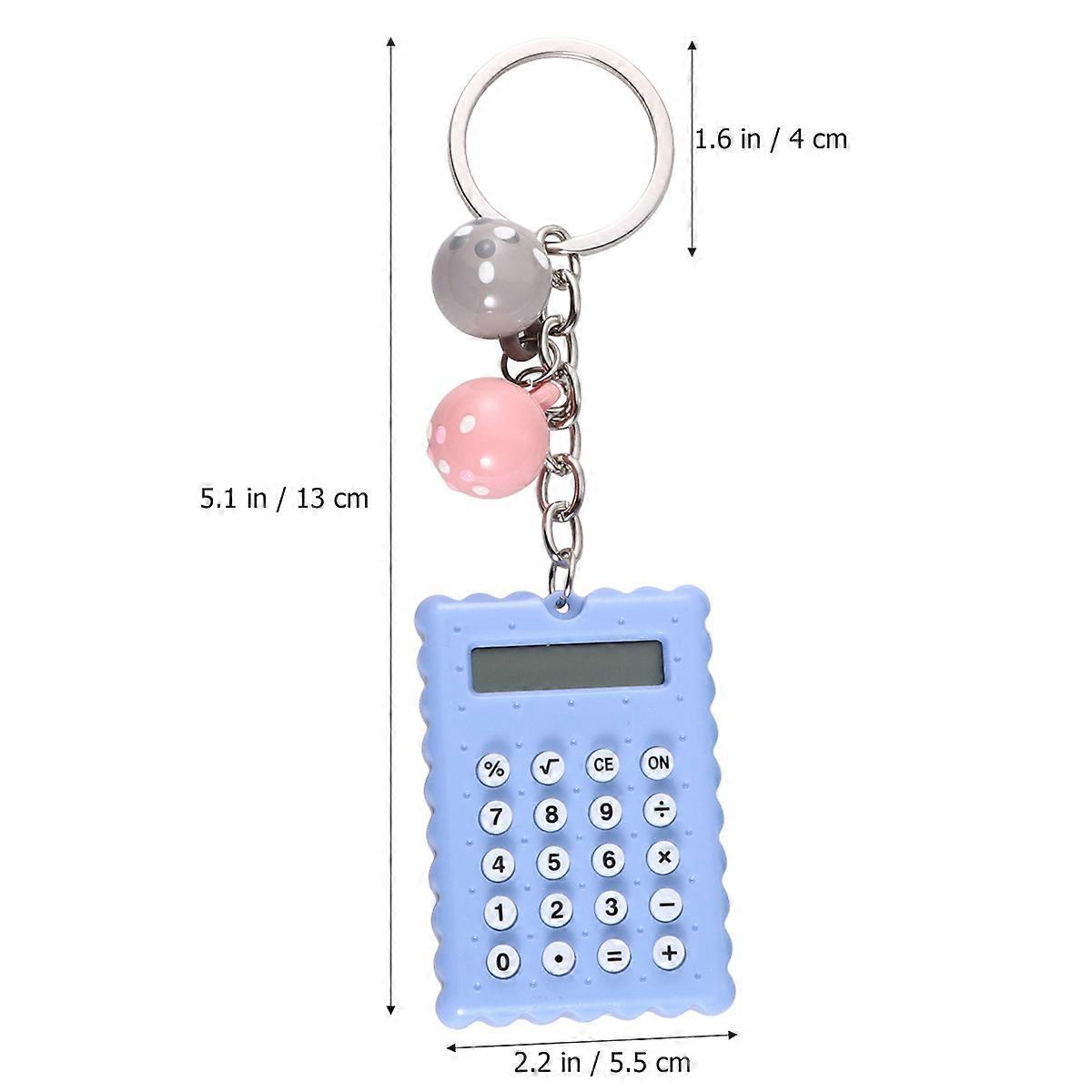 Key Ring Shaped Calculator Electronic Calculator for Calculating 2Pcs Portable Items