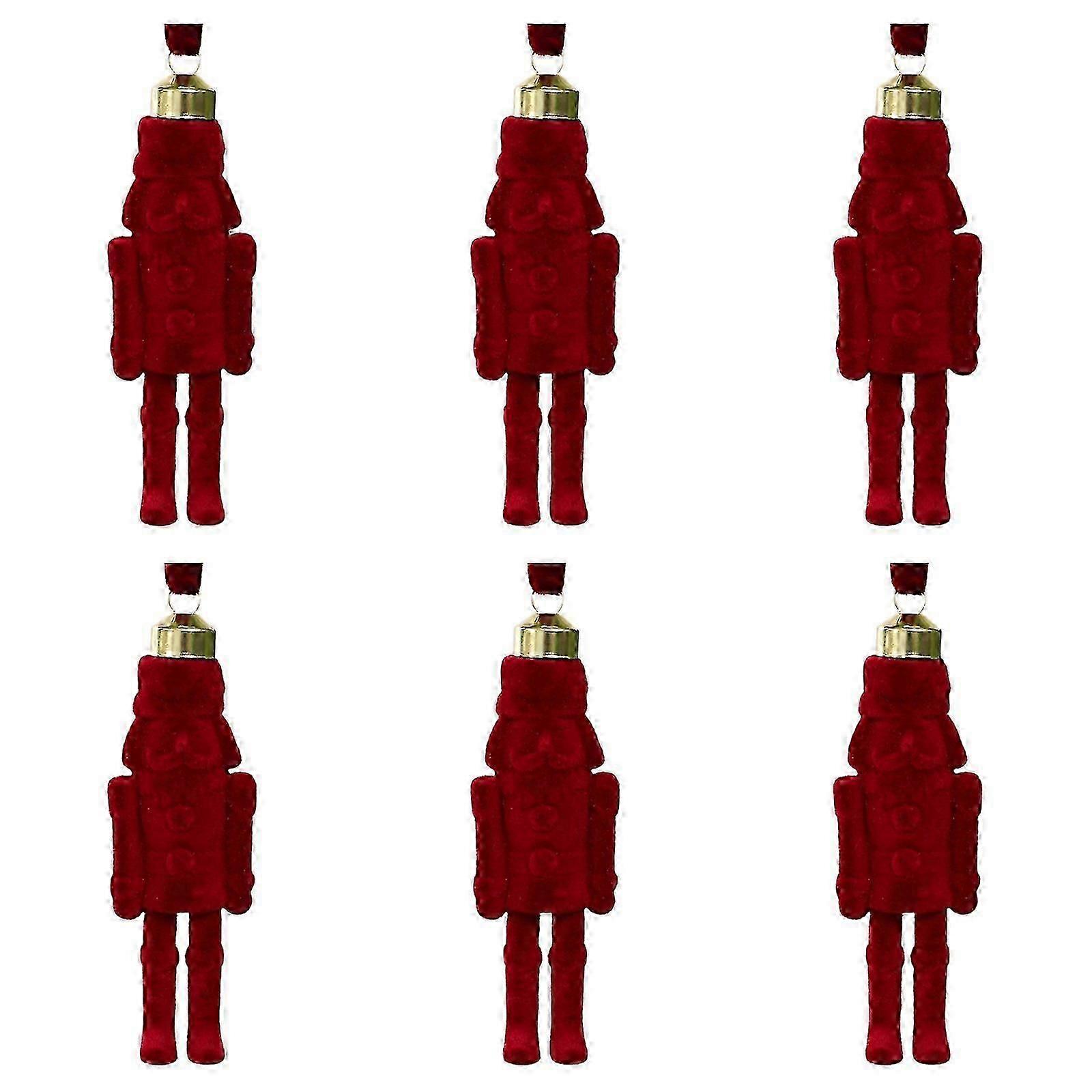 Traditional Nutcrackers Christmas Ornament With Soft Flocking Fabric Plastic Materials For Tree Mantels Staircase Earthy Yellow