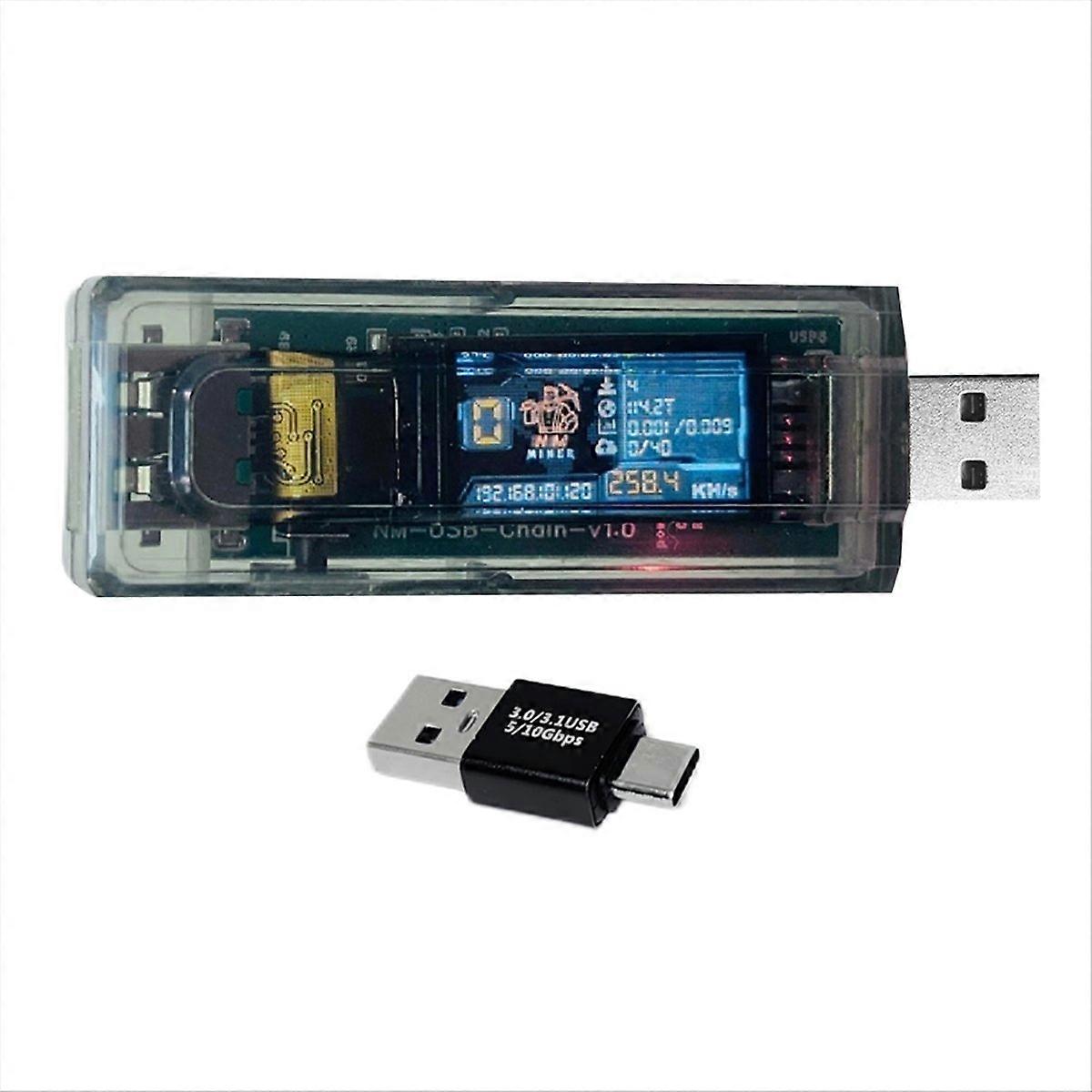 NMMiner Miner Ammeter Tester+Adapter USB-A Series Form Chain