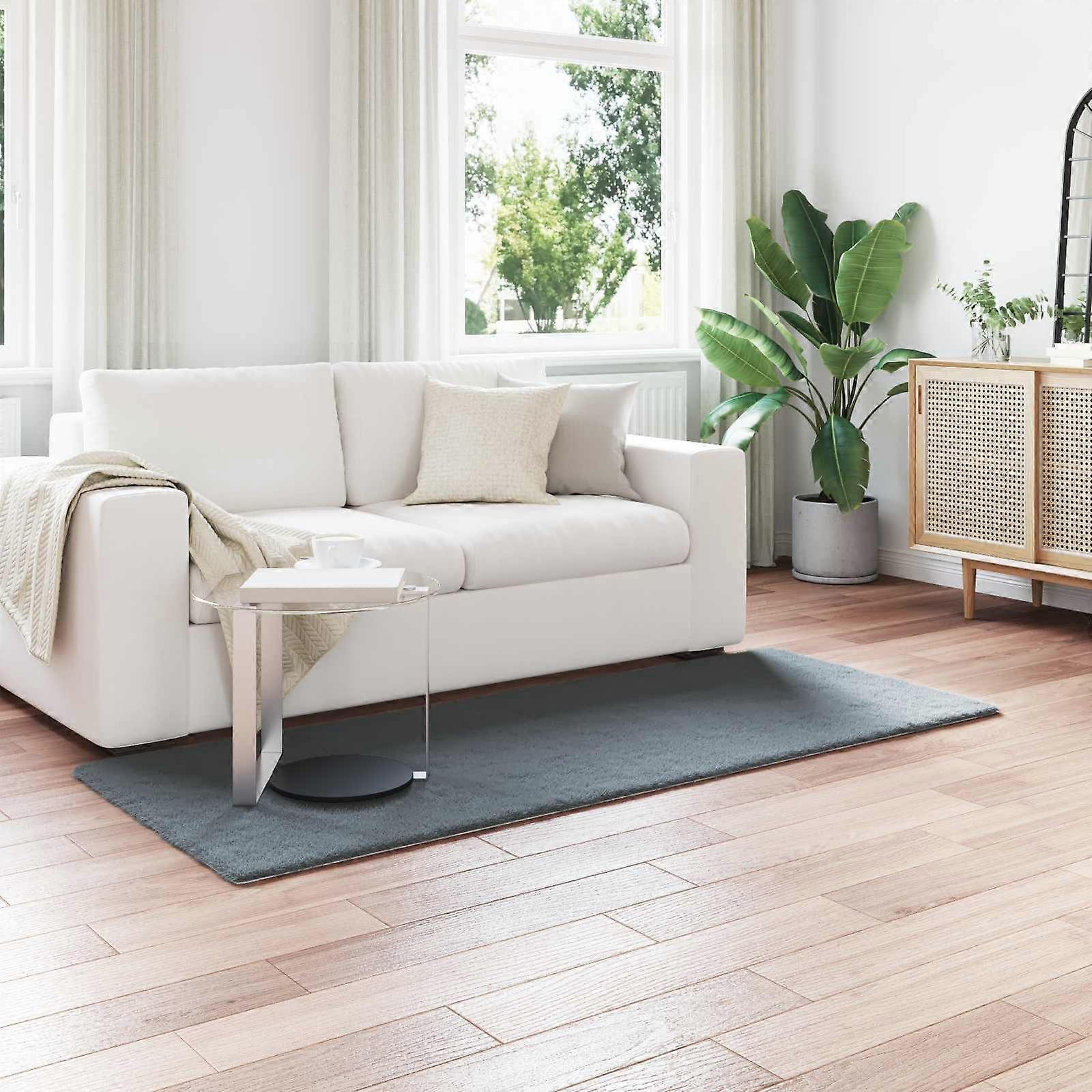 Kunstfell Hasen Teppich Olite Anthrazit 80 x 200 cm Polyester