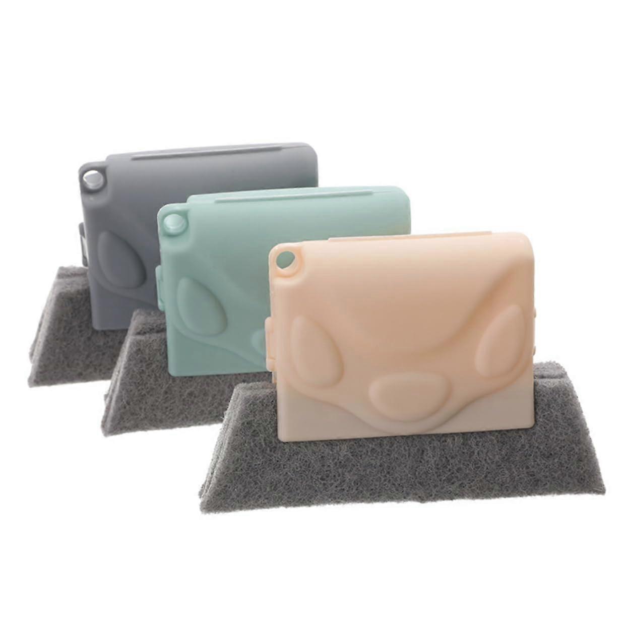 6pcs Cleaning Brush Set for Window Tracks and Grooves, MultiPurpose Gap Cleaner with Ergonomic Grip