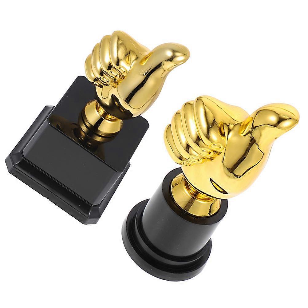 Plastic Thumb Trophy Game Trophy Decoration for Kids 2Pcs Set