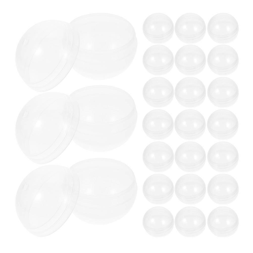 Vending Machine Round Capsules Clear Containers for Storage 50Pcs Plastic