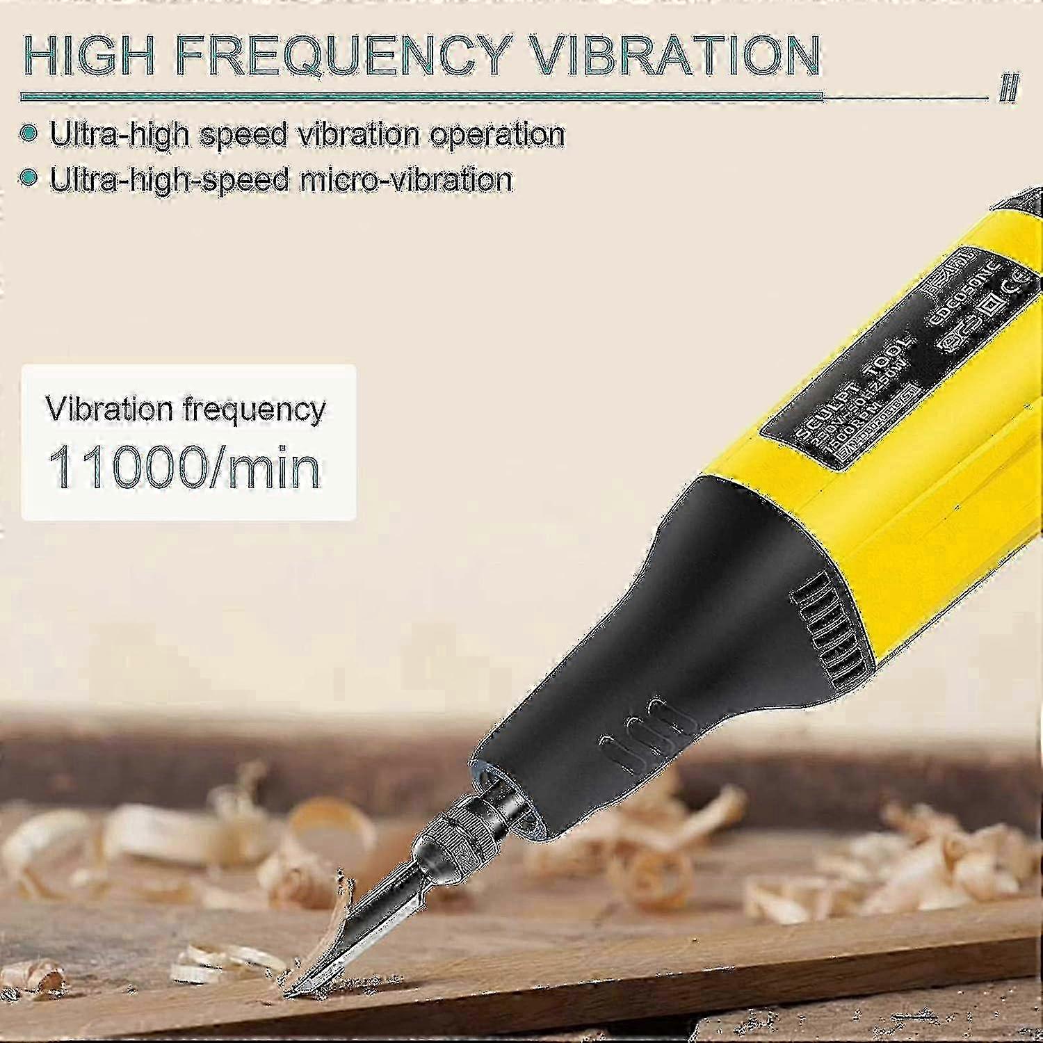 Wood Carving Power Tool Set with 8 Heads for Hobbyists and Crafting 220V