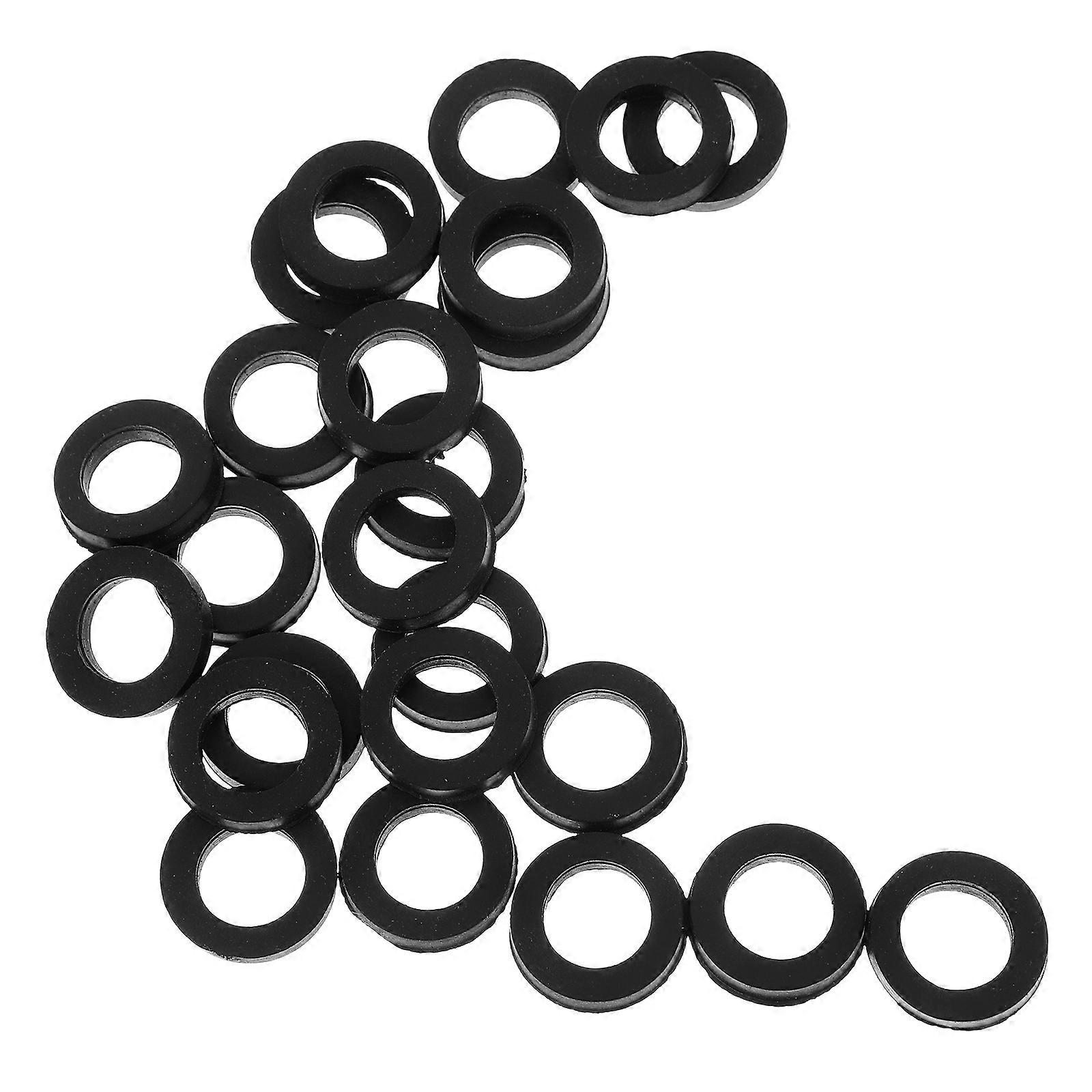Black Rubber Flat Washer for Faucet Excellent Elasticity and Durability Versatile Application 24pcs