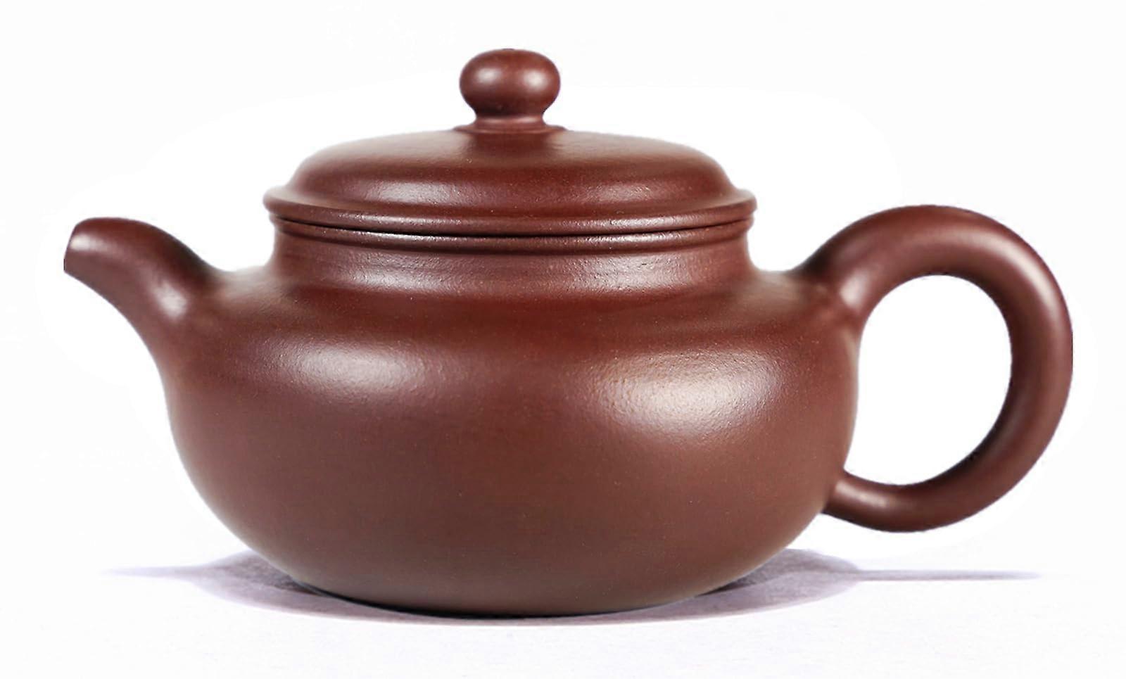 Handmade Yixing Zisha Clay Teapot 240ml Fanggu Style for Oolong and Puerh Kungfu Tea Gift