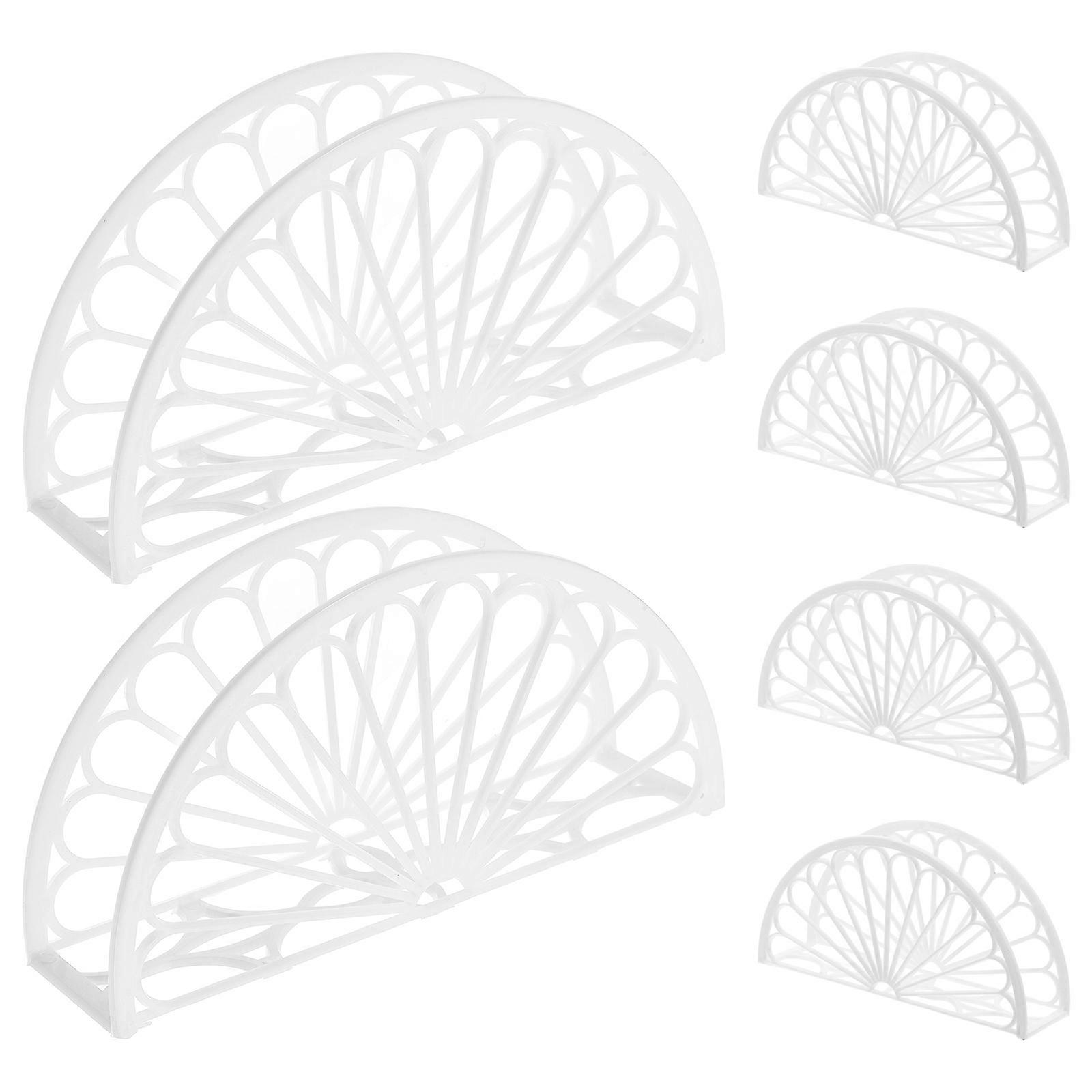 6pcs Sturdy Simple Napkin Holders for Desktop with Hollow Design and Tissue Stand Function