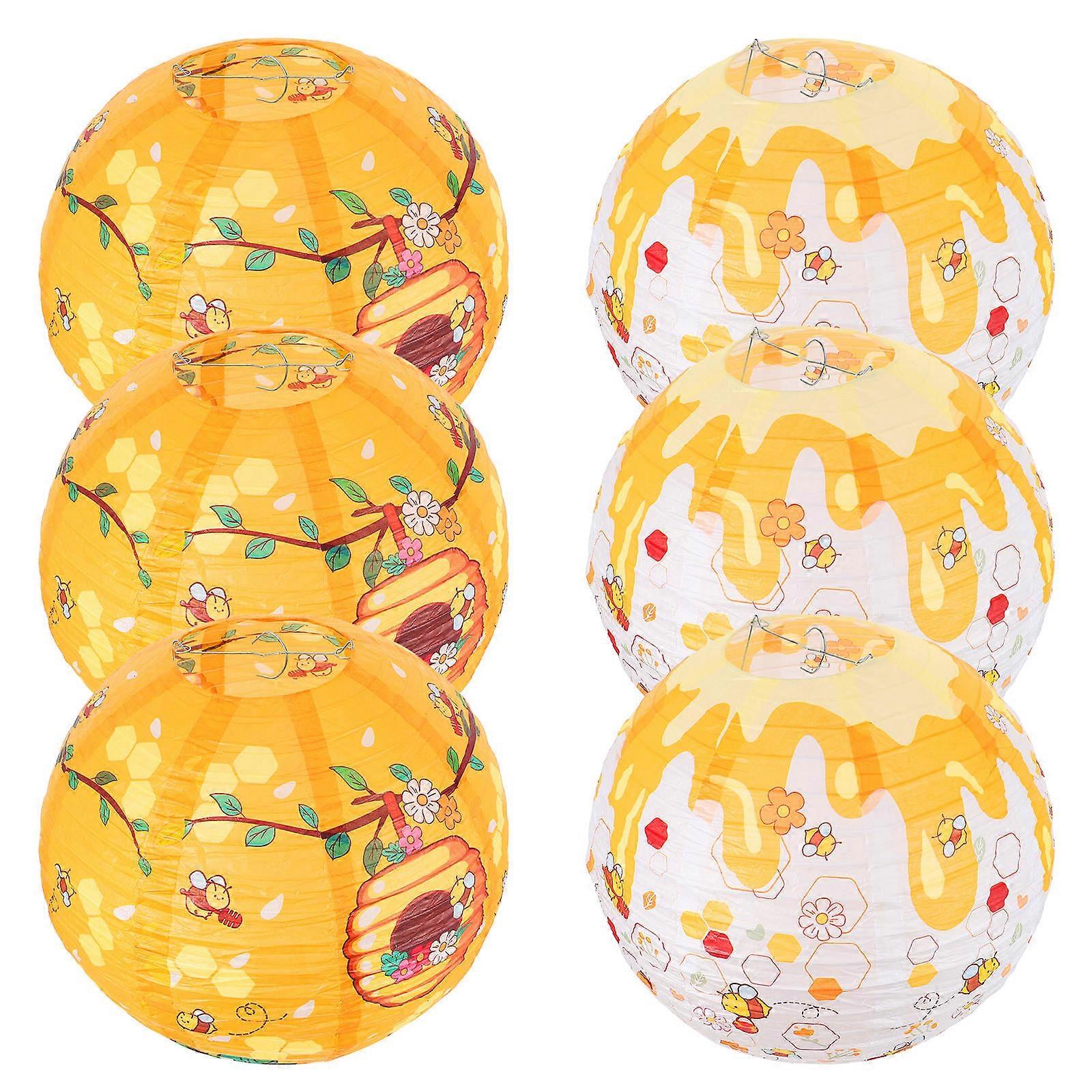 Bee Themed Paper Lanterns for Hanging Decoration Party Use