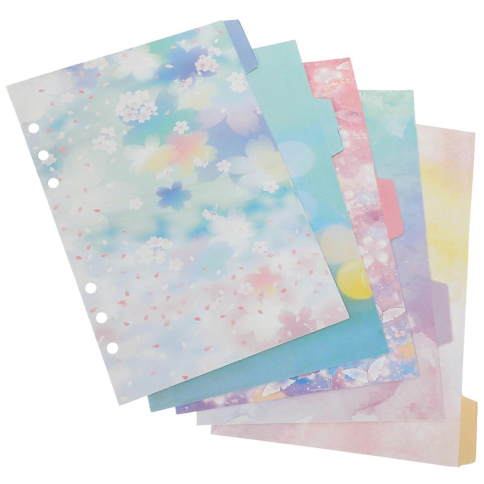 Paper Dividers Book Binder Dividers for Notebook Use 15 Sheets Multi Color