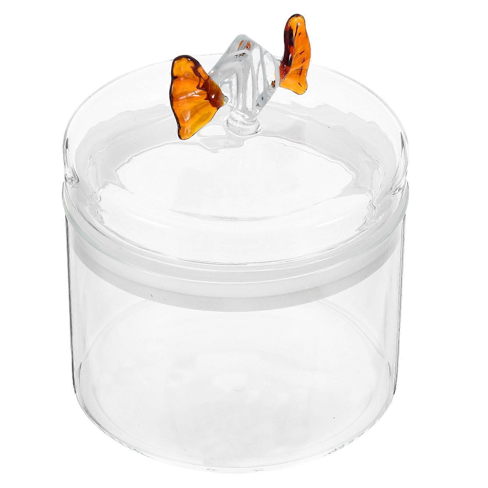 Glass Candy Jar with Lid for Snack Storage and Decoration