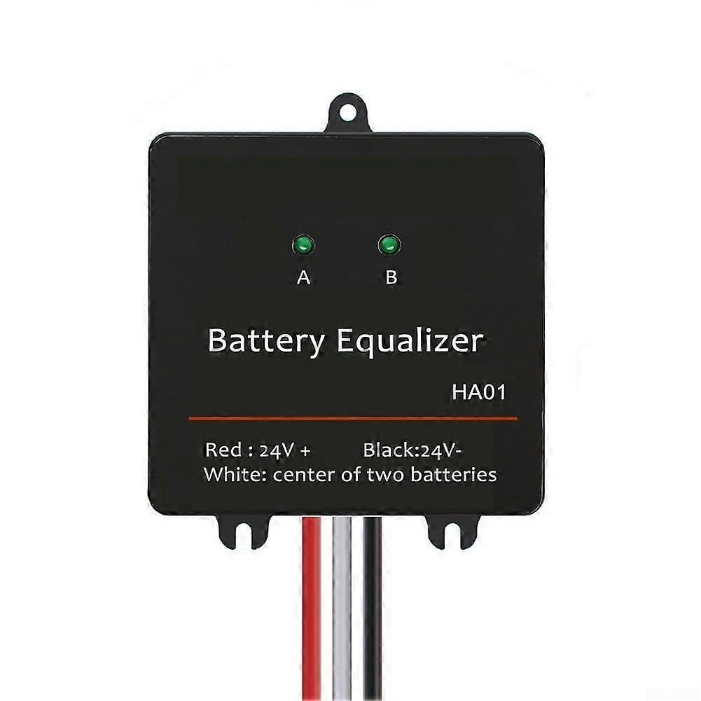 Battery Balancer 2x12V Active Cell Equalizer 24V Intelligent Voltage Balance with Reverse Polarity Protection for Cars Boats Solar Systems