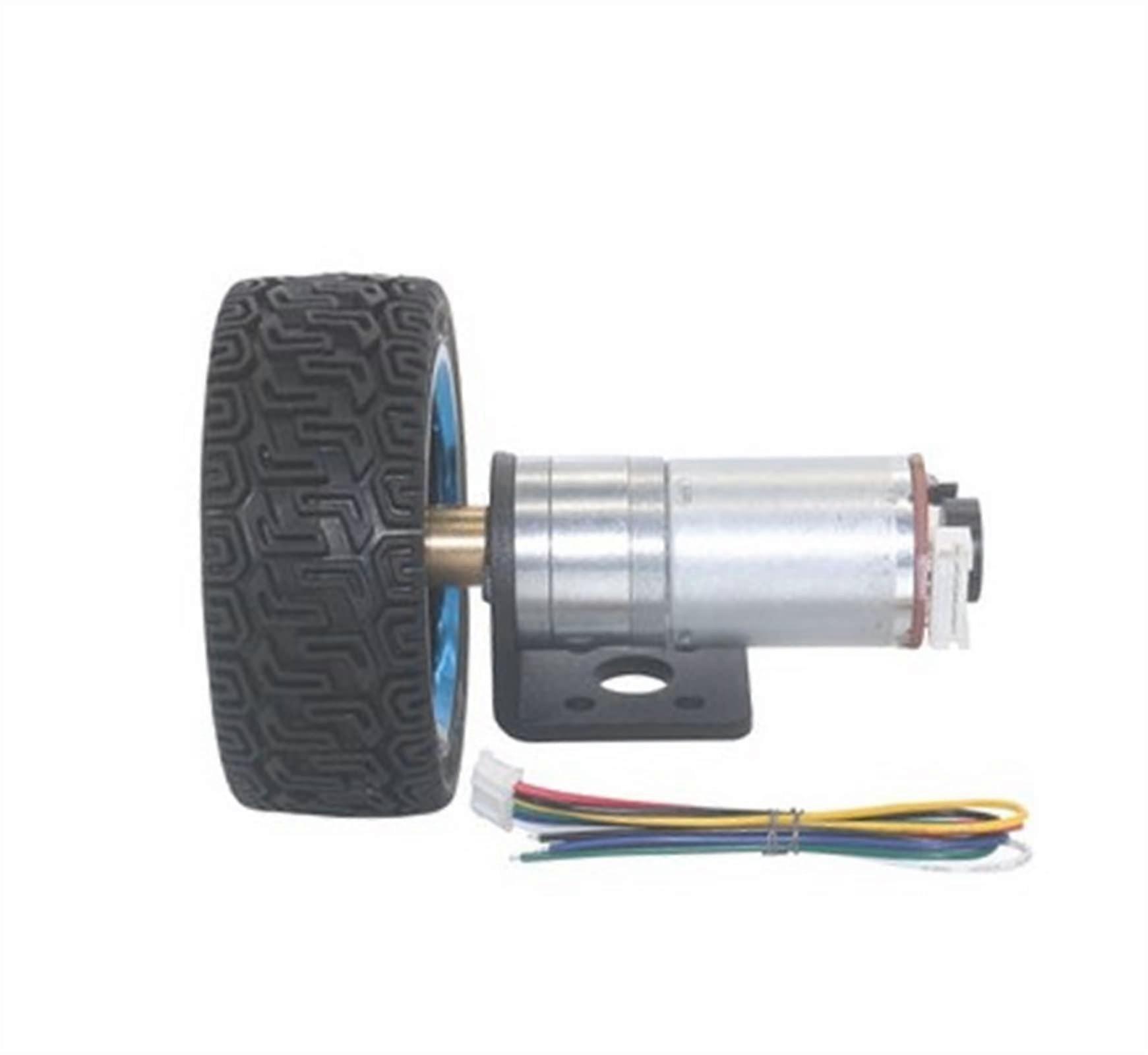 DIY Accessories Model JGA25-370 DC Gear Motor, 6V 12V 24V High Power Starter with Encoder for Smart Car and Robot Applications