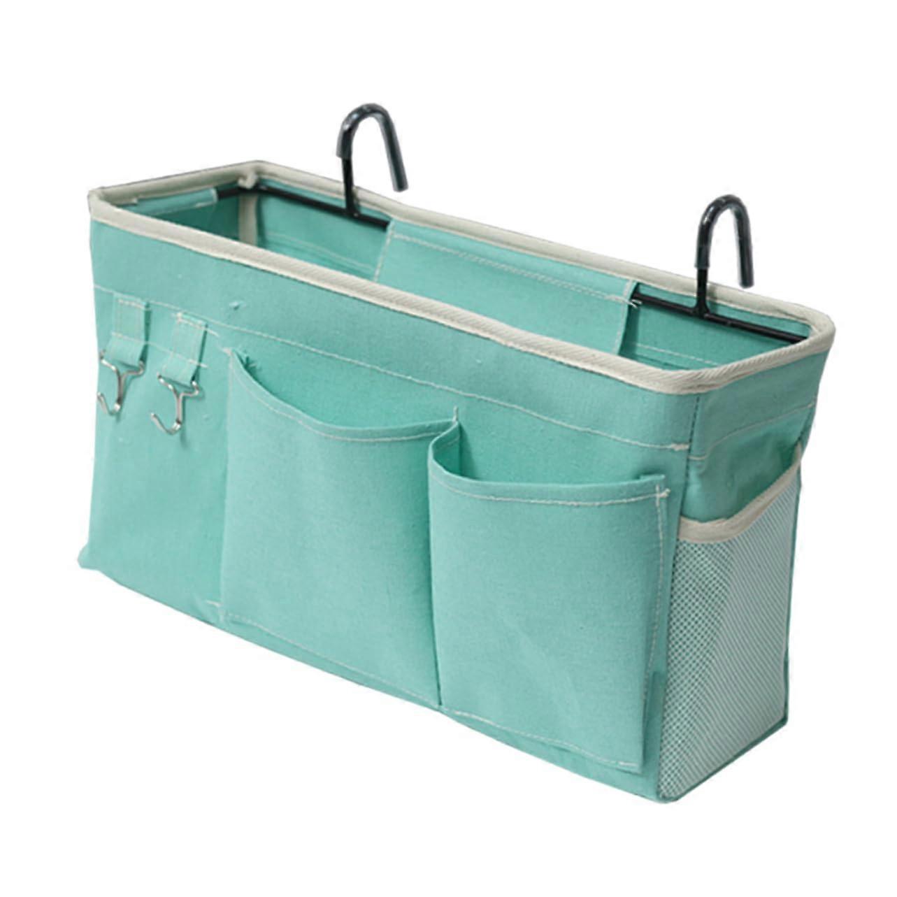 Bedside Storage Organizer with MultiPocket Canvas Design for Books, Toys, and Dorm Accessories