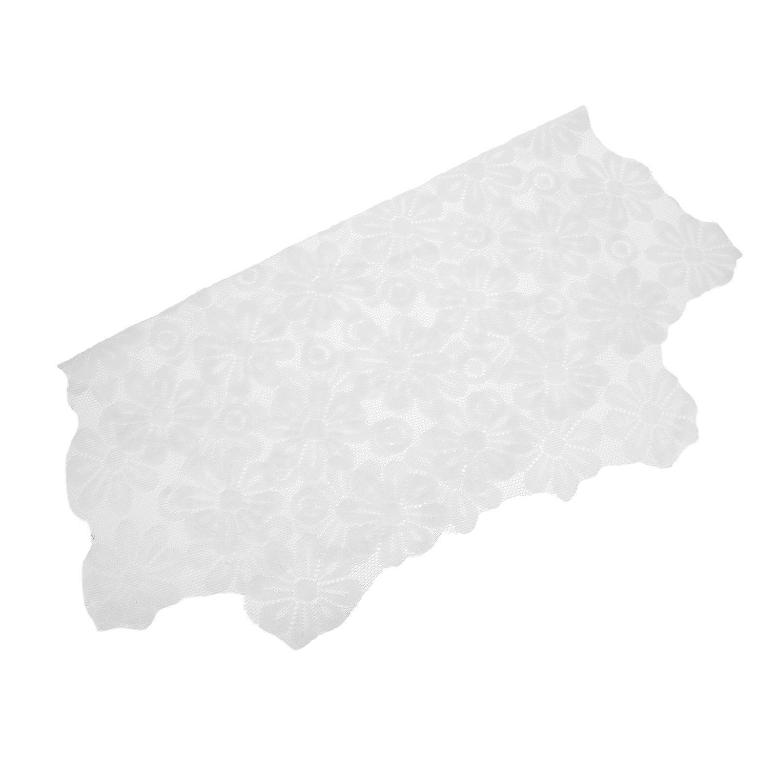 White Lace Bedside Tablecloth for Dustproof Cover Elegant Home Use