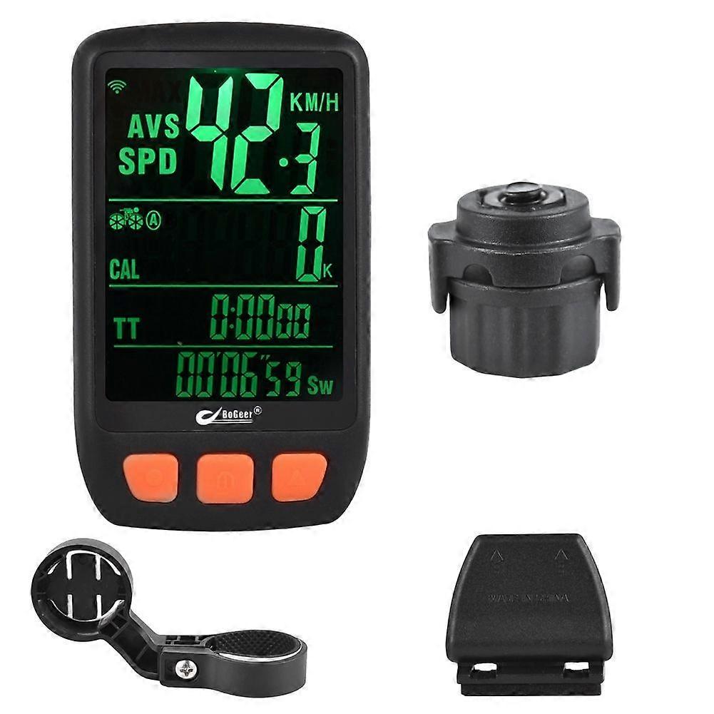 Wireless Bike Computer Digital Bicycle Speedometer Odometer with Rechargeable Battery Backlight Bi