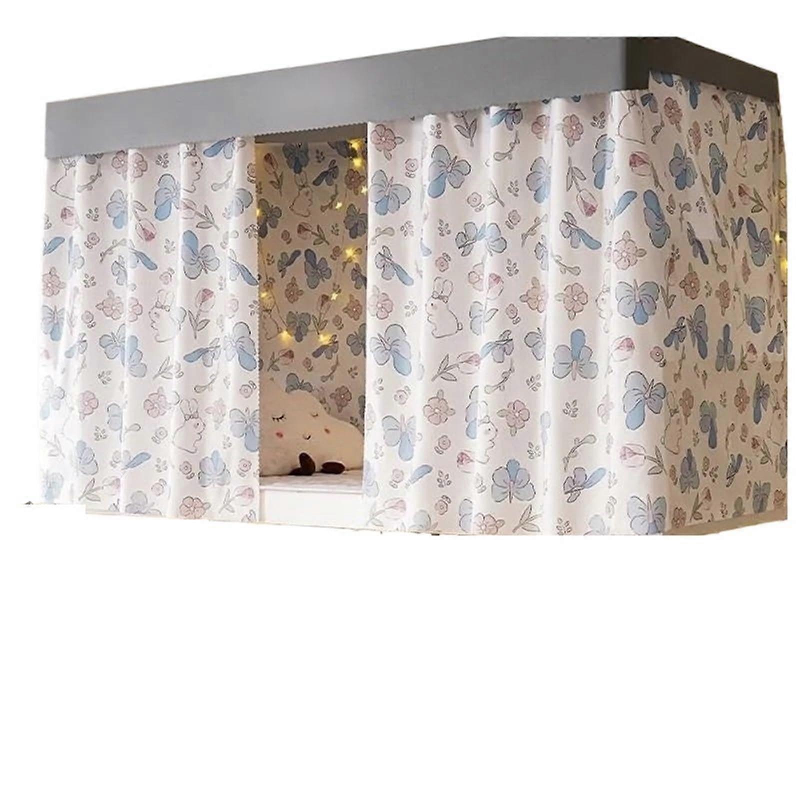 Bunk Bed Curtains with Blackout Design, Dorm Privacy Canopy for Students, Dustproof  Piece