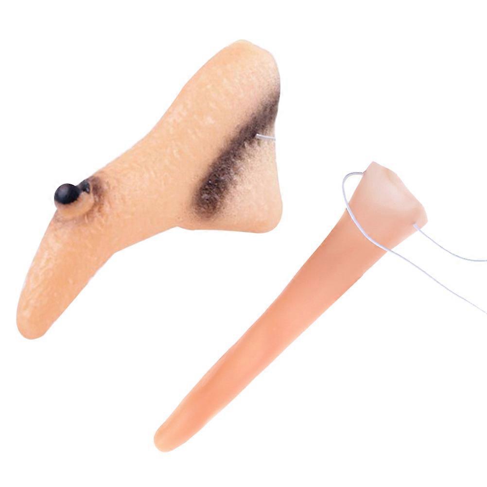 Halloween Witch Nose Rubber Props for Decoration 2Pcs Assorted Color