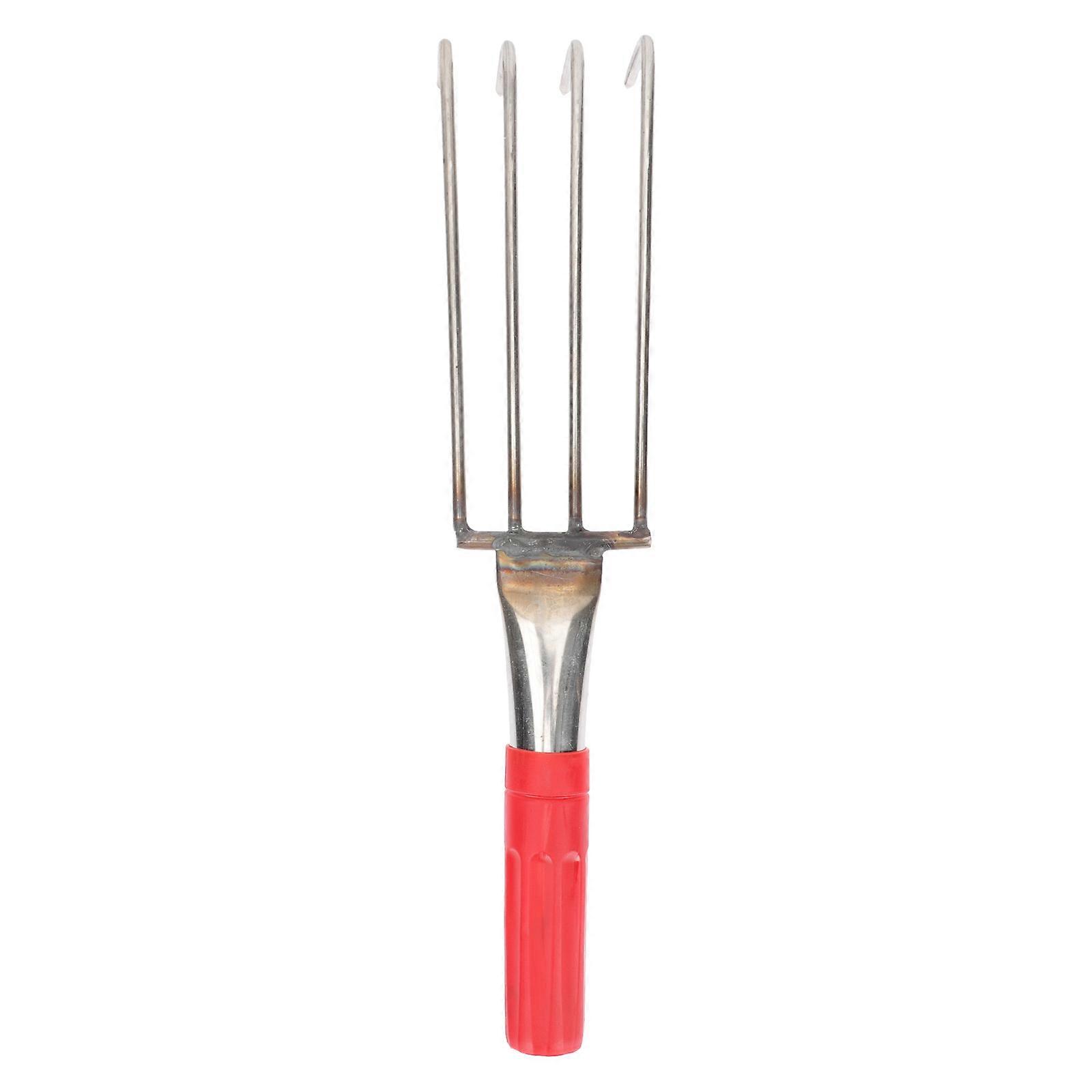 Rake with Handle Stainless Steel for Oyster Digging Small Hand Tool