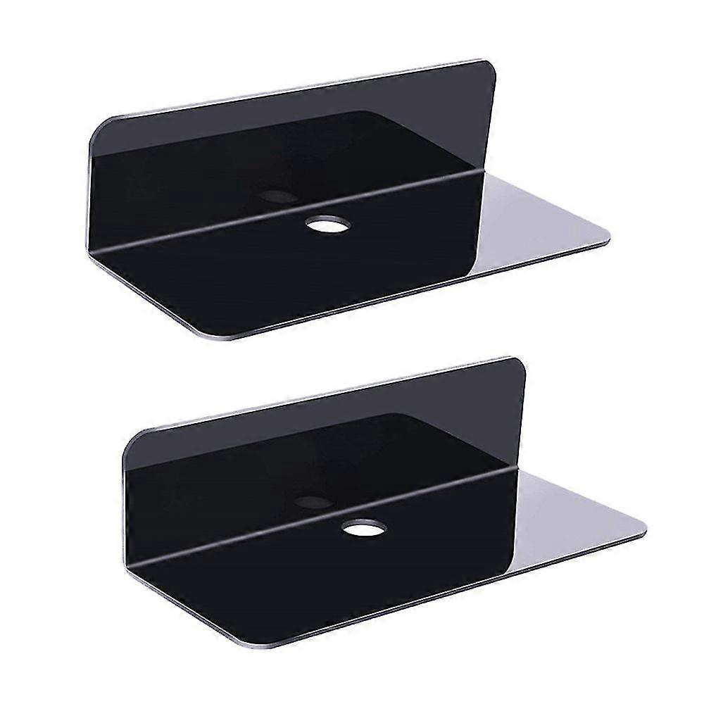 2pcs Damage-free Floating Wall Shelf Small Smart Speaker Display Rack 26s