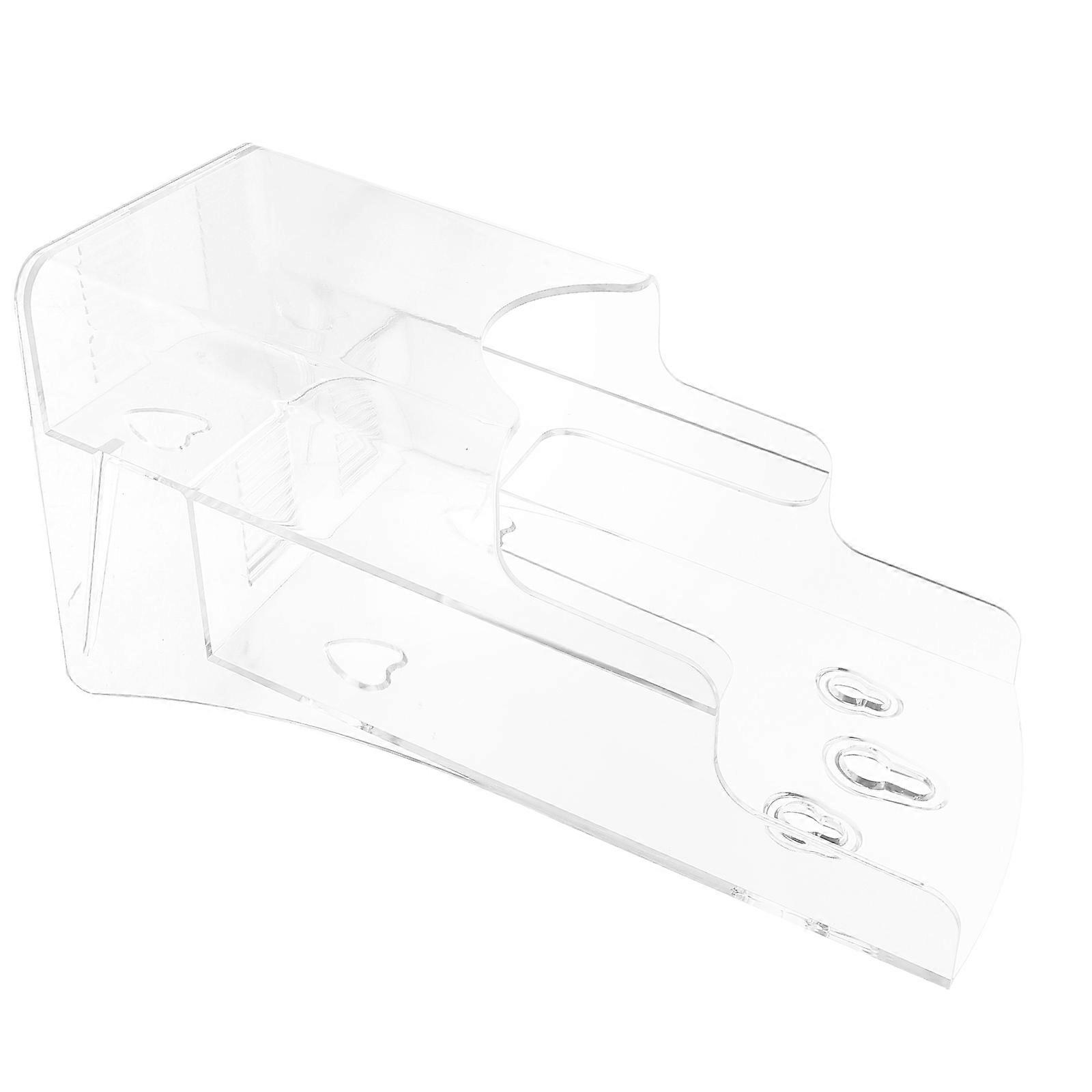 Transparent Acrylic Brochure Rack Multi-Layer Pamphlet Holder for Storage 4Pcs