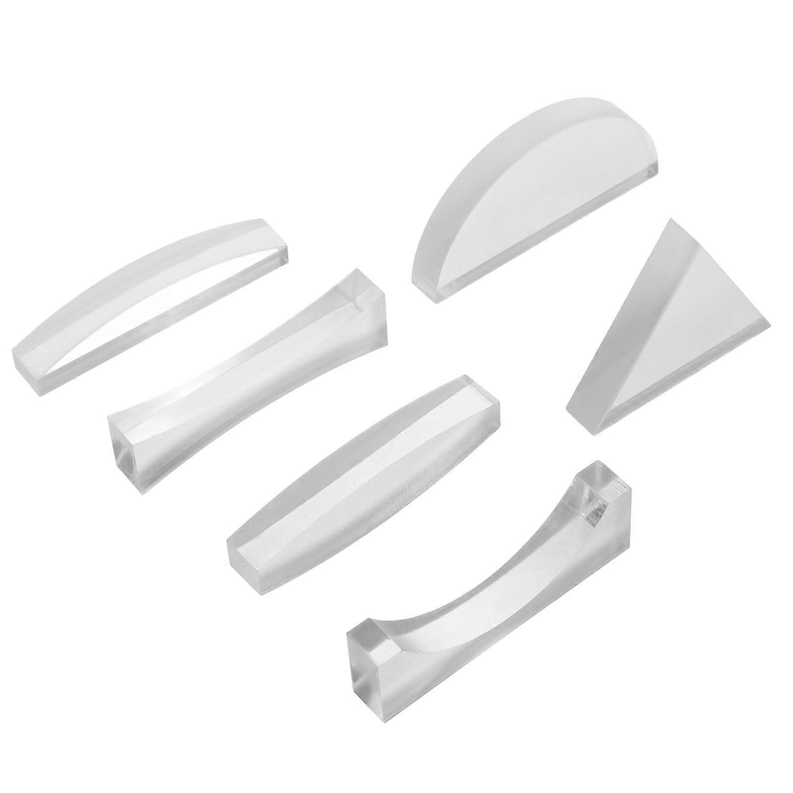 6Pcs Optical Lens Set Acrylic for Physics Teaching and Experiment
