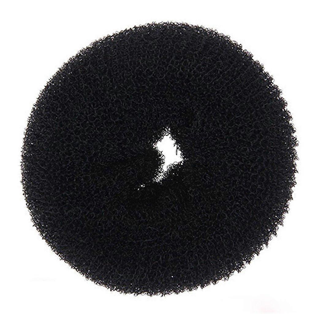 Hair Bun Maker with Simple Donut Design for Fast Styling and Stable Hold, Black Medium