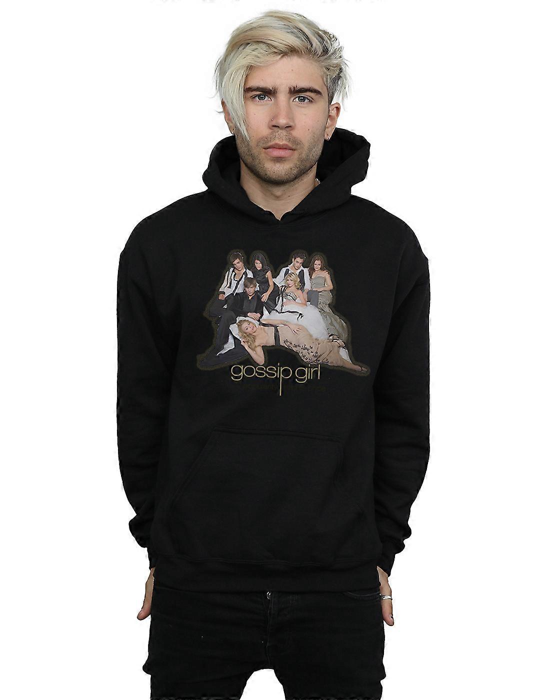 Sladder Jente Menn Gruppe Pose Hettegenser