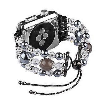 Stylish Agate Pearl Watch Strap Replacement Band for Apple Watch Series 11 10 42mm/9 8 7 41mm/SE3 SE