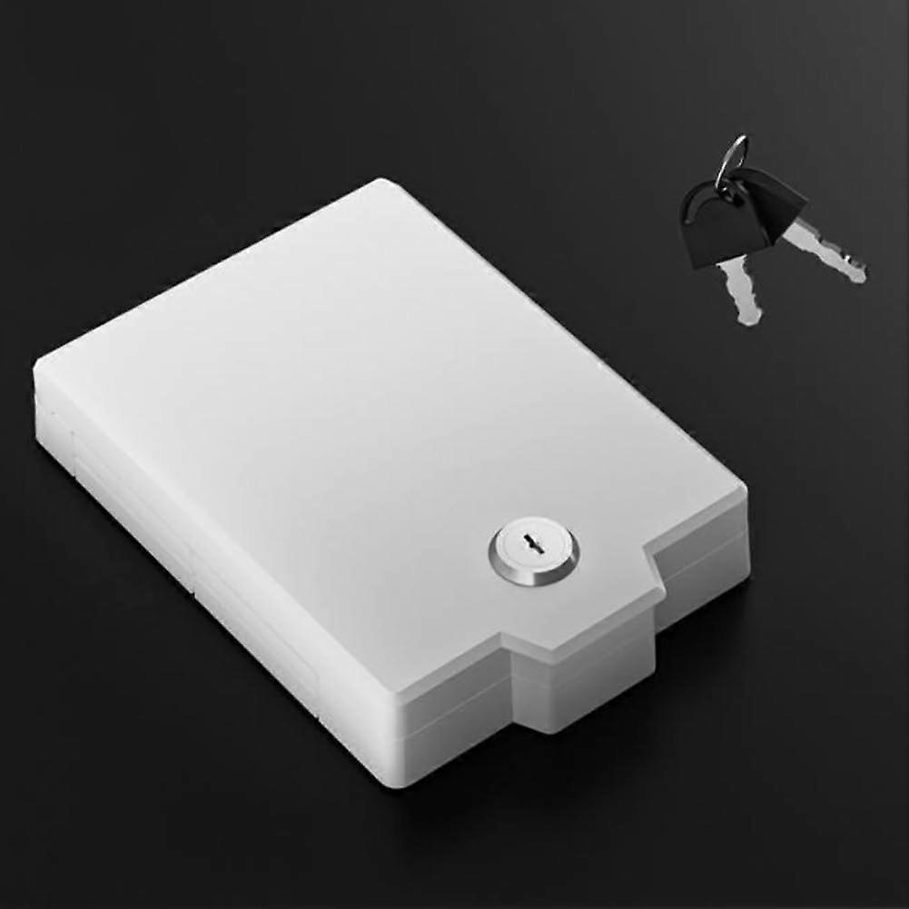 Lockable Air Conditioner Control Panel Cover with Keys, Waterproof Child Safety Protection, White