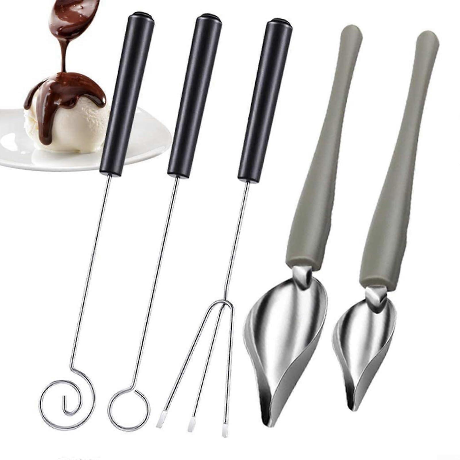 Chocolate Dipping Tools Set with Multi‑Shape Forks and Precision Decorating Spoons for Candy Making