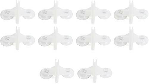 10pcs Clear Plastic Aquarium Divider with Secure Suction Cups for Fish Tank Separation and Breeding