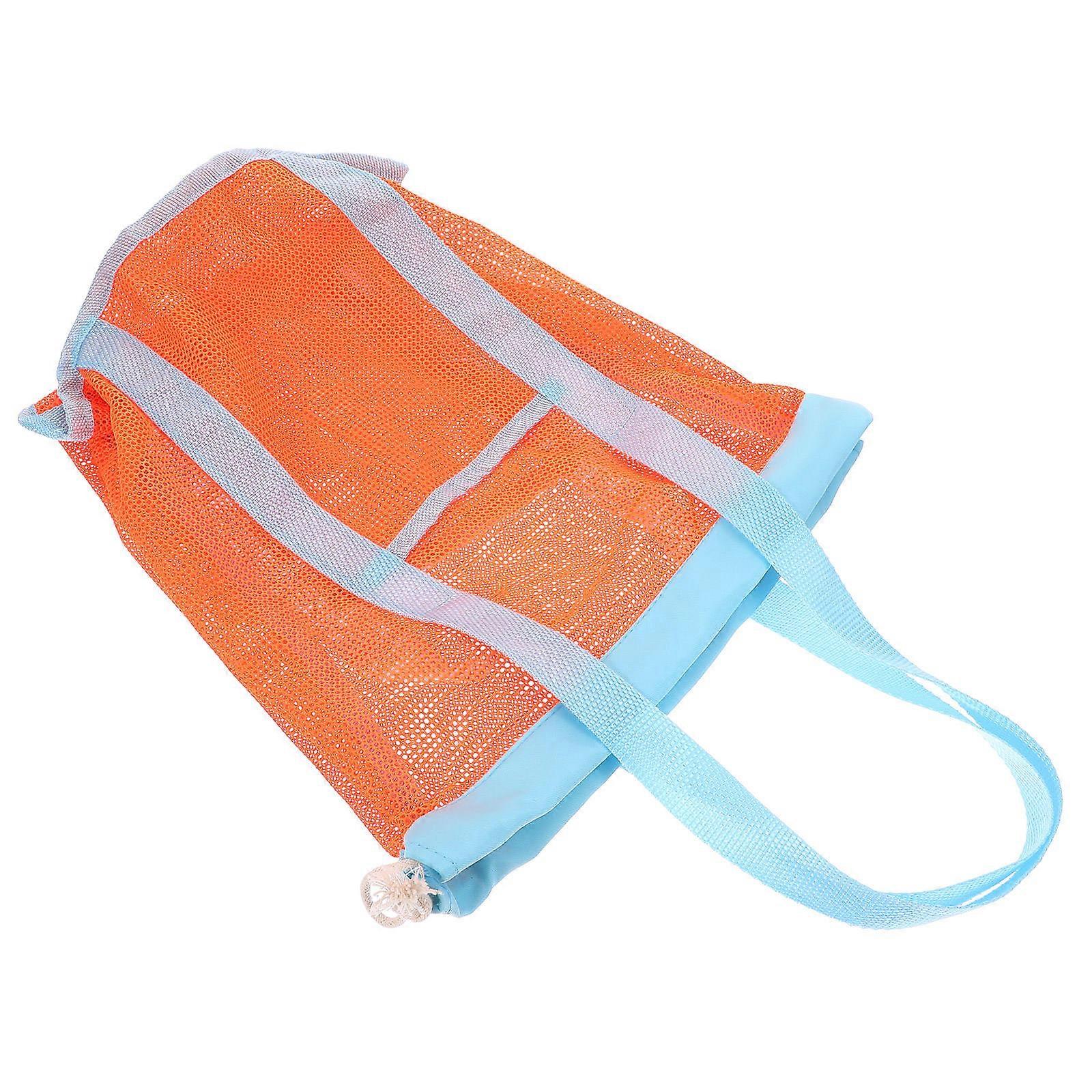 Handheld Beach Bag Mesh for Storage Drawstring