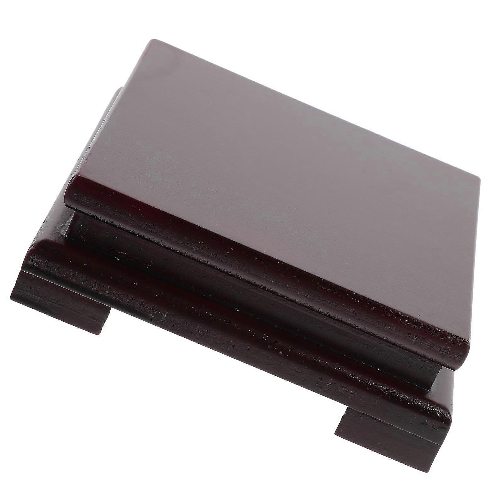 Wooden Solid Wood Display Base for Decoration Dark Red Rack