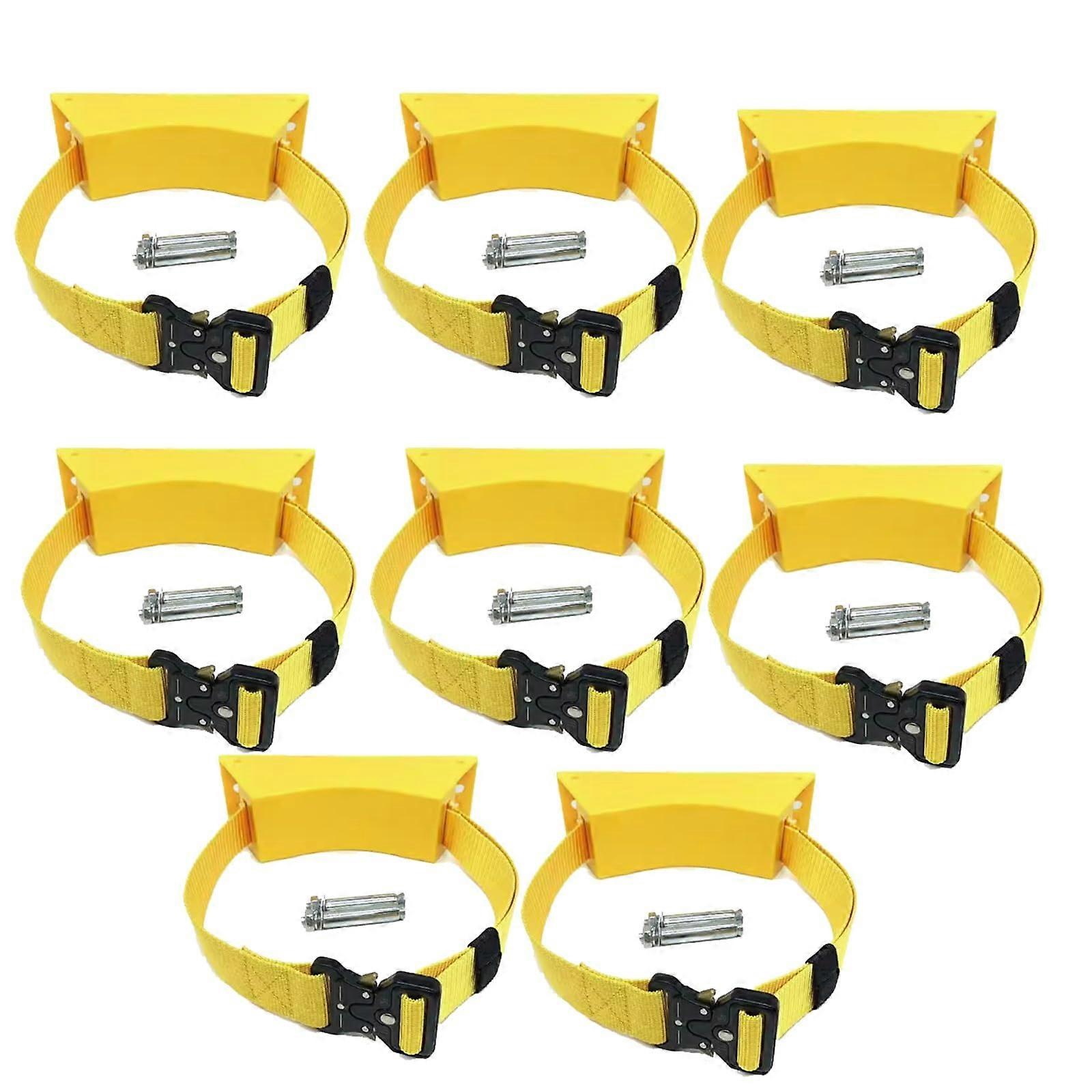 Wall Mounted Gas Cylinder Holder with Adjustable Strap, ABS Oxygen Tank Bracket, Yellow