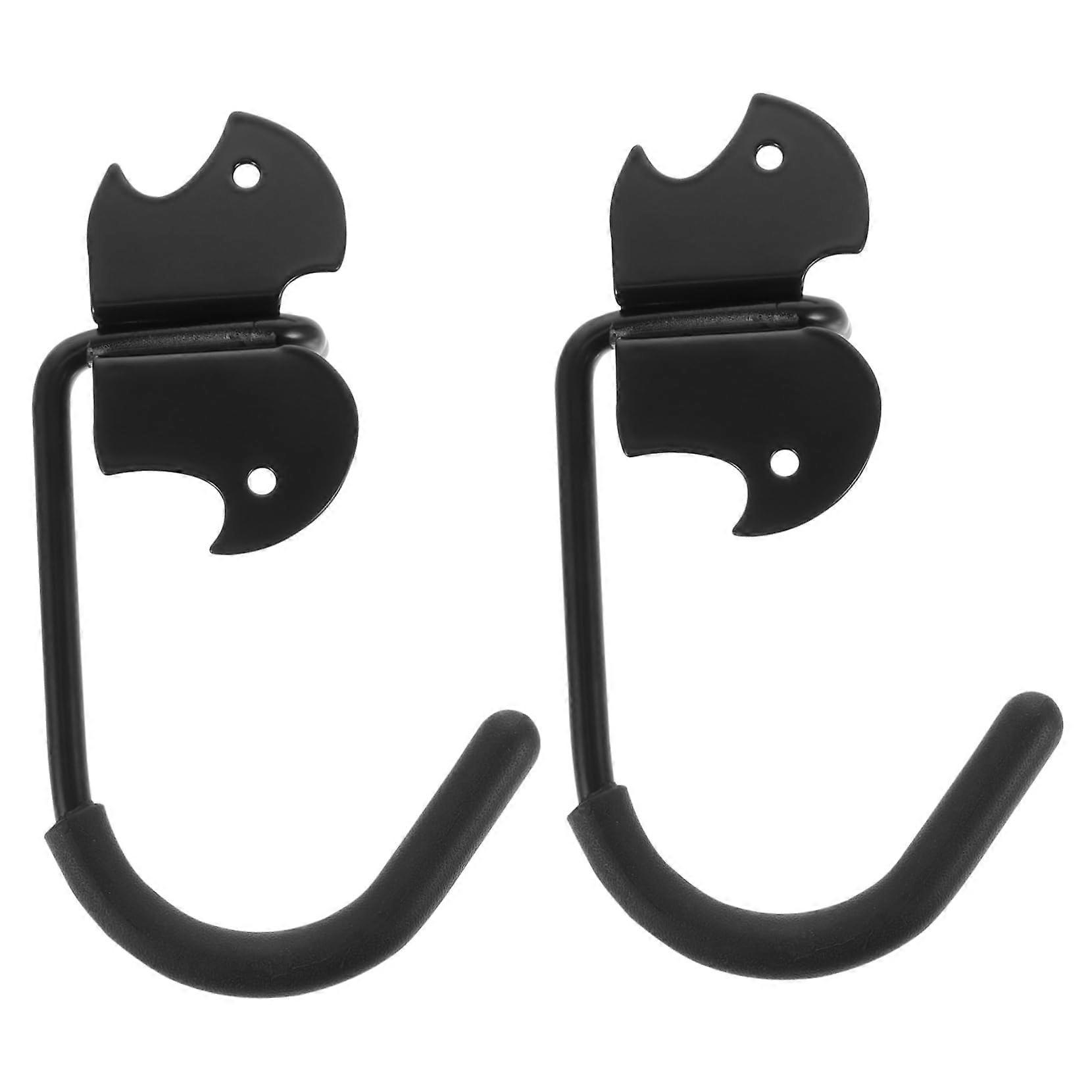 Bike Wall Mount Hooks 2pcs Heavy Duty Foldable Garage Storage with Scratch Rubber Coating