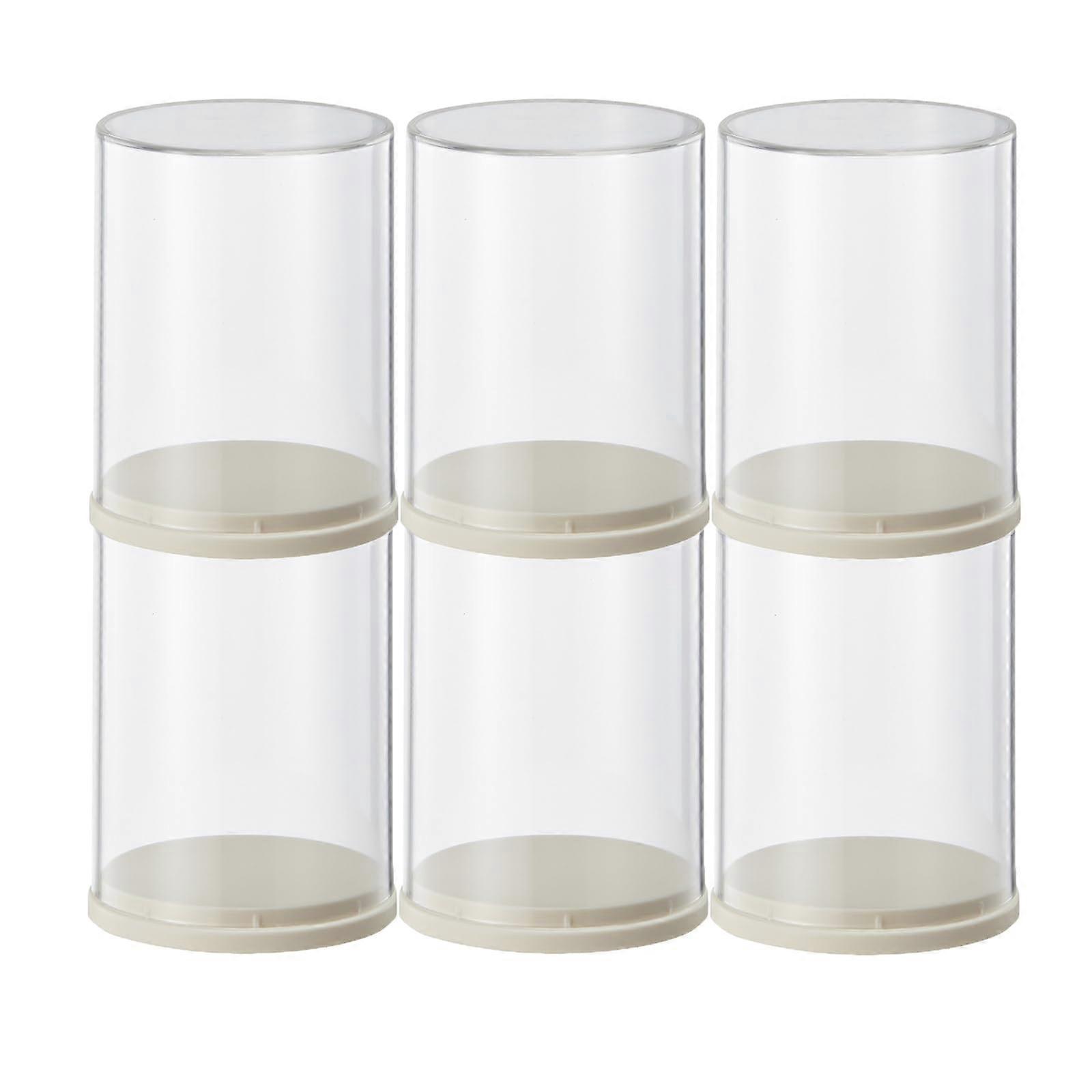 6 PCS Clear Acrylic Display Boxes for Funko Pop Figures, Stackable Dustproof Storage Case for Collectibles and
