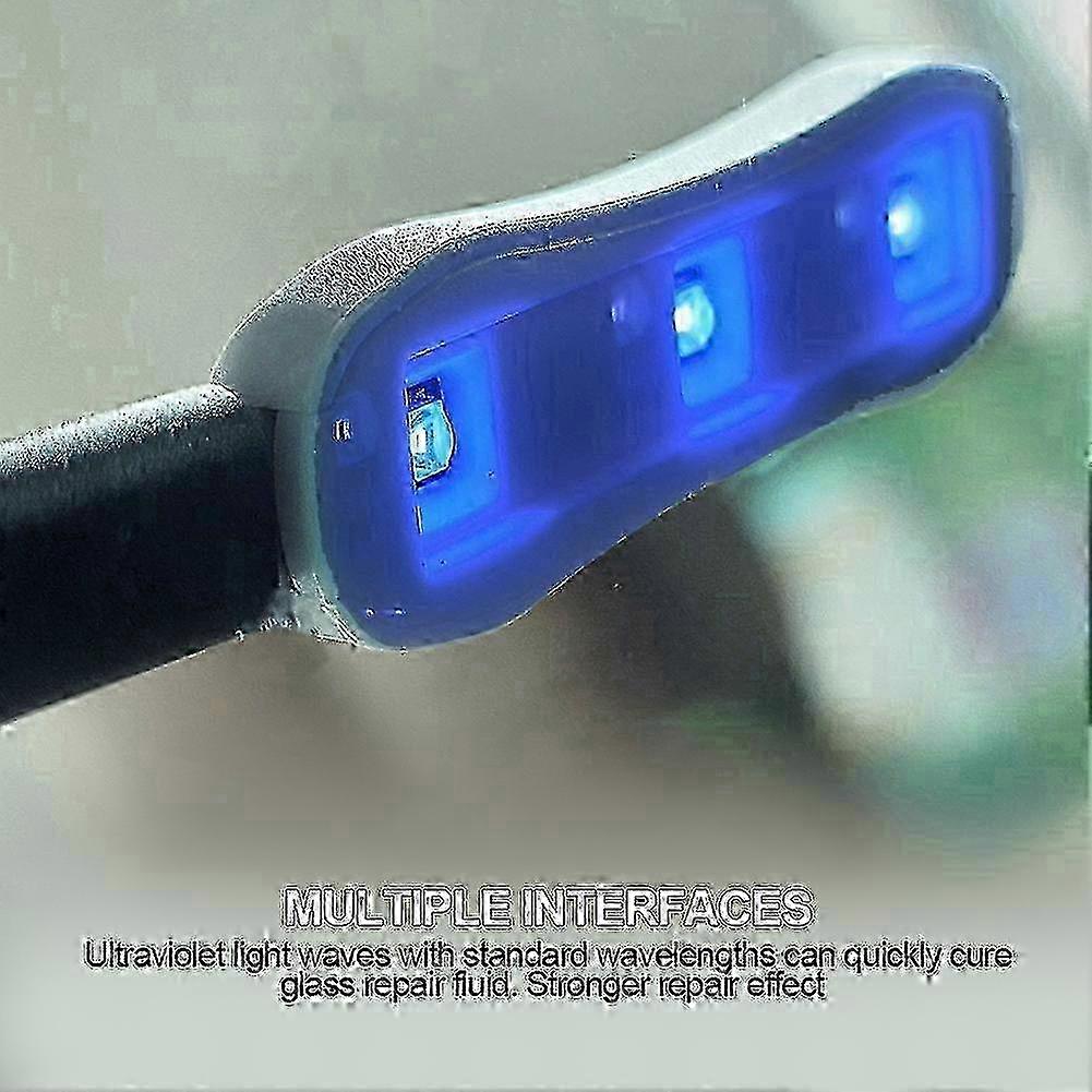 Premium Auto Glass UV Cure Light System - Windshield Resin Curing with USB Charging Kit