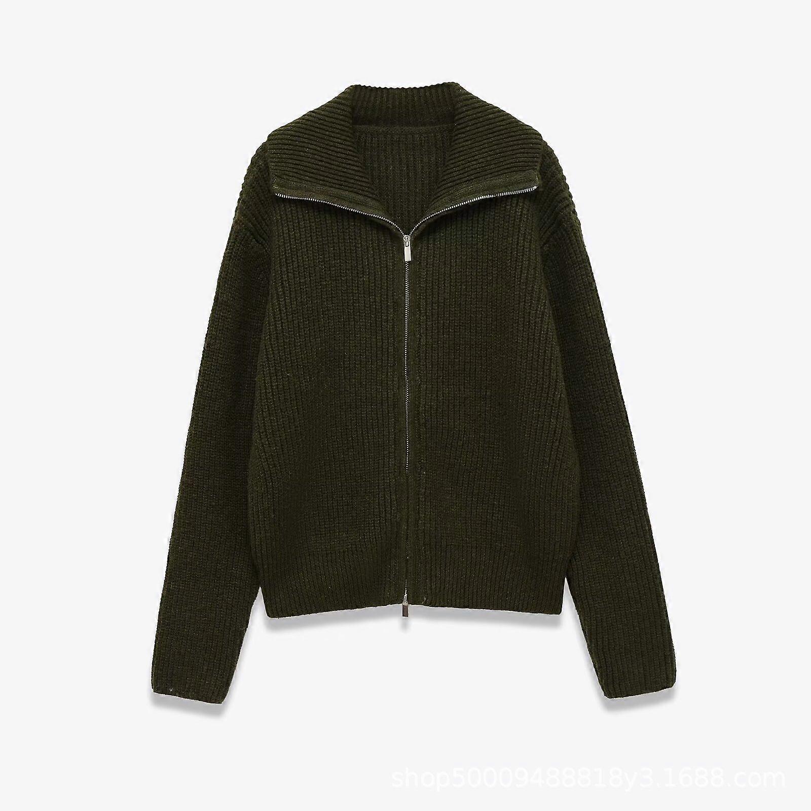 Women's Double Zipper Casual Slimming Jacket Autumn Winter