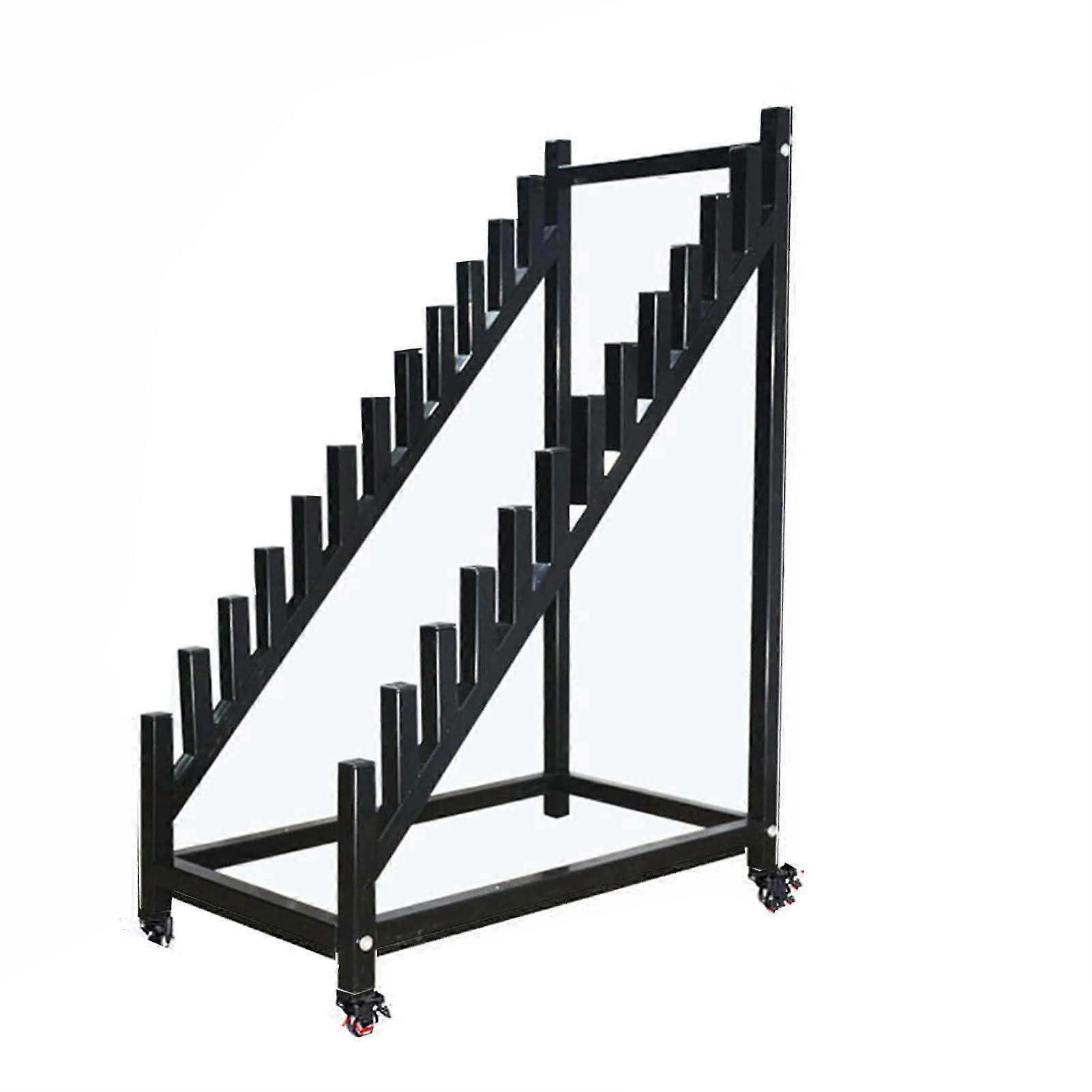 Tile Display Stand with Wheels, Durable Steel Construction and Open Design for Ceramic Floor Samples