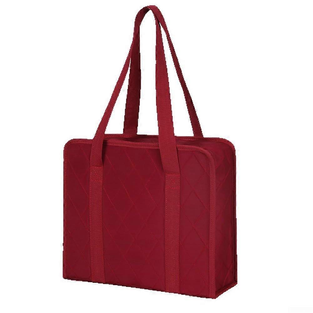 Binder Bag with Zipper, MultiPocket Organizer for Sewing, Crafts, Documents with Shoulder Strap