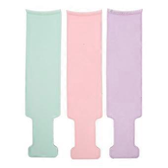 3pcs Balayage Board Curved Comb Teeth Smoothing Surfaces Widen Foiling Board For Hair Dye