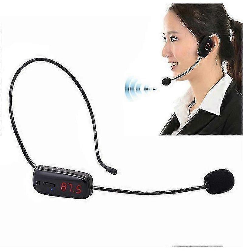 FM Microphone Wireless Headset Small Amplifier Head-Worn Microphone
