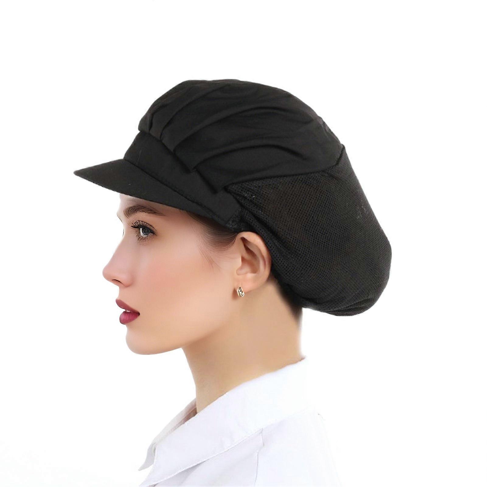 Chef Hat Solid Color Elastic Universal Reusable Dust-Proof Hat Work Kitchen School Street Adjustable